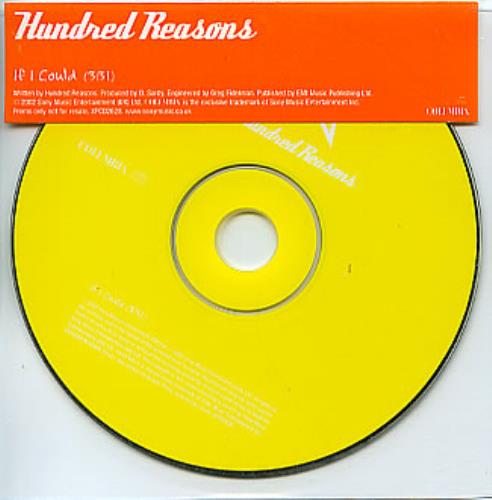 Hundred Reasons If I Could CD single (CD5 / 5") UK HUSC5IF208912