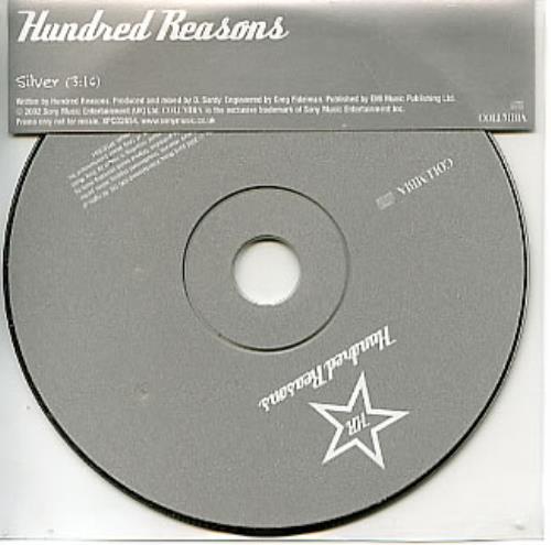 Hundred Reasons Silver CD single (CD5 / 5") UK HUSC5SI218038
