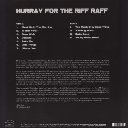 Hurray For The Riff Raff Hurray For The Riff Raff vinyl LP album (LP record) UK 019LPHU856791