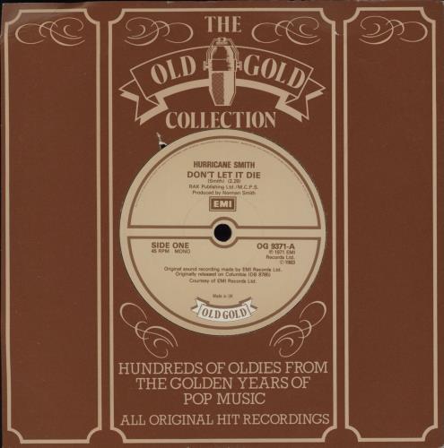 Hurricane Smith Don't Let It Die 7" vinyl single (7 inch record / 45) UK HSM07DO752050