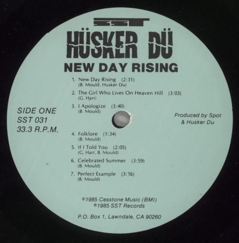 Husker Du New Day Rising - 90s - EX vinyl LP album (LP record) US HDULPNE773504