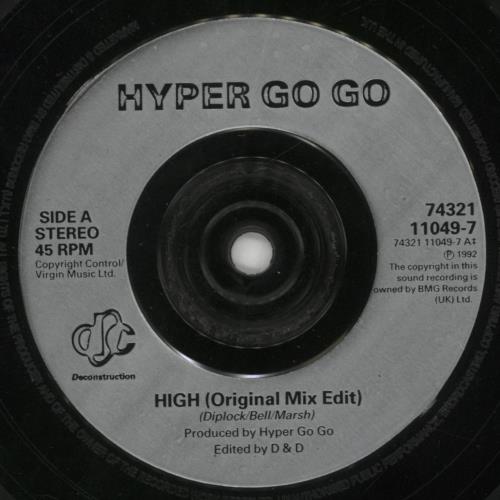 Hyper Go Go High 7" vinyl single (7 inch record / 45) UK HY007HI740033