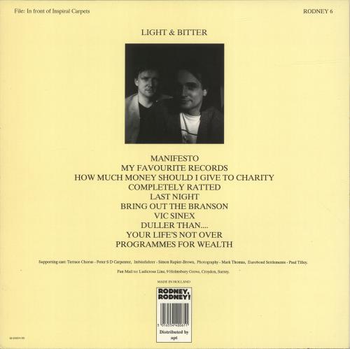 I, Ludicrous Light & Bitter vinyl LP album (LP record) Dutch ILULPLI688951