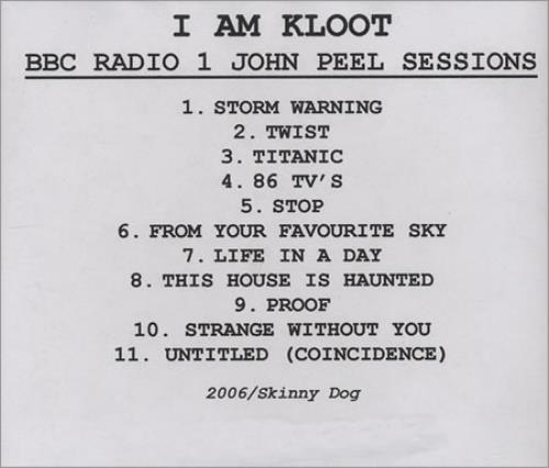 I Am Kloot BBC Radio 1 John Peel Sessions CD-R acetate US IAKCRBB403523