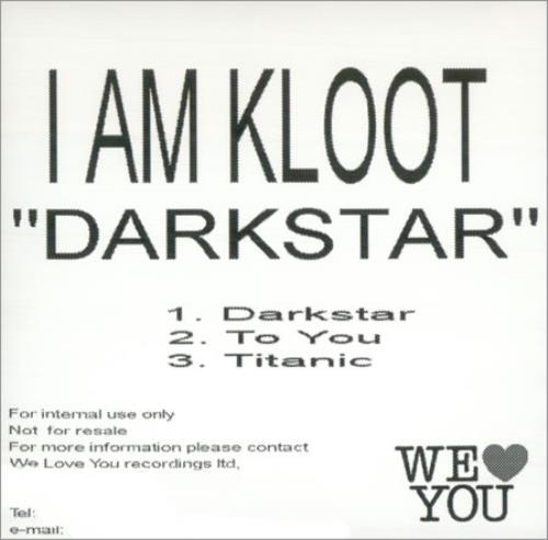 I Am Kloot Darkstar CD-R acetate UK IAKCRDA264907