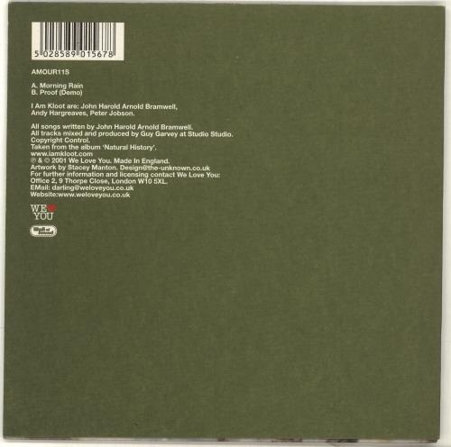 I Am Kloot Morning Rain 7" vinyl single (7 inch record / 45) UK IAK07MO281398