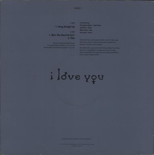I Love You Hang Straight Up 12" vinyl single (12 inch record / Maxi-single) UK IEH12HA743536