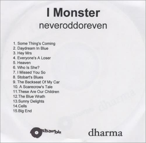 I Monster Neveroddoreven CD-R acetate UK IMRCRNE256260