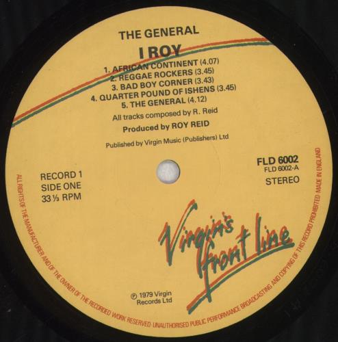 I Roy The General 2-LP vinyl record set (Double LP Album) UK I.R2LTH834495