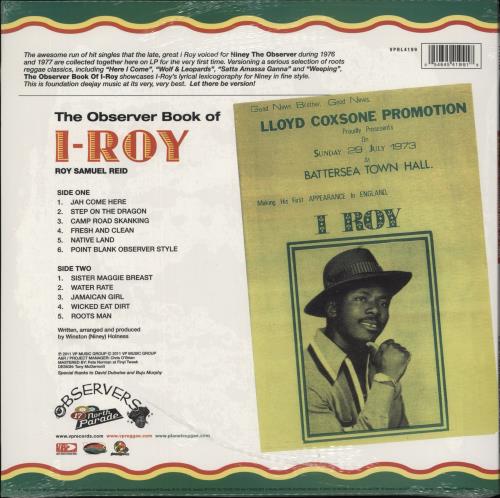 I Roy The Observer Book Of Roy Samuel Reid - Sealed vinyl LP album (LP record) US I.RLPTH873035