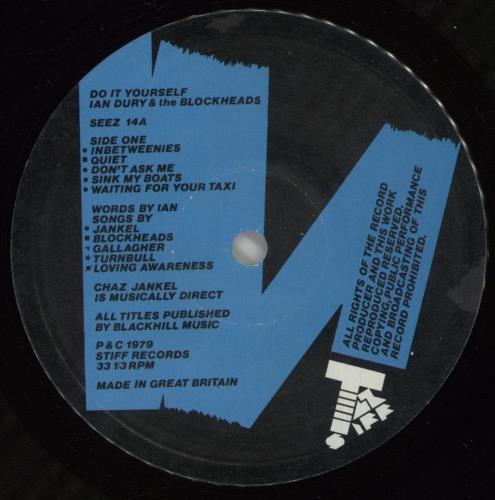 Ian Dury Do It Yourself - P87806 vinyl LP album (LP record) UK INDLPDO388772