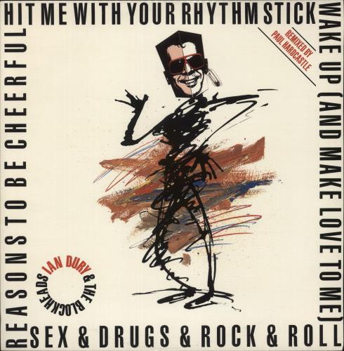Ian Dury Hit Me With Your Rhythm Stick (Paul Hardcastle Remixes) 12" vinyl single (12 inch record / Maxi-single) UK IND12HI135904