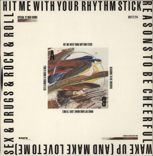 Ian Dury Hit Me With Your Rhythm Stick (Paul Hardcastle Remixes) 12" vinyl single (12 inch record / Maxi-single) UK IND12HI135904