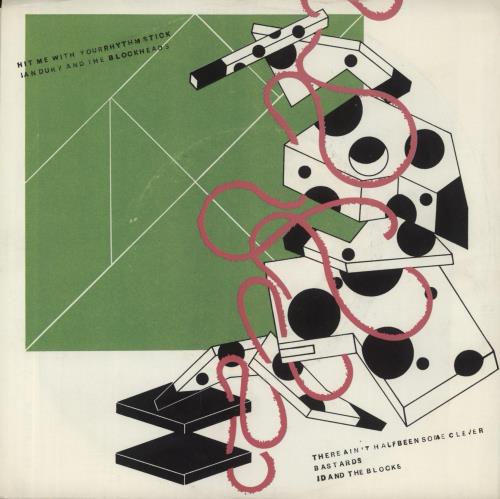 Ian Dury Hit Me With Your Rhythm Stick - P/S 7" vinyl single (7 inch record / 45) US IND07HI870819