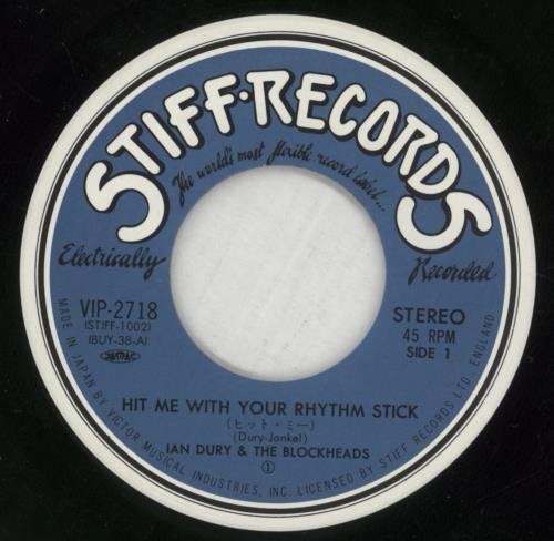 Ian Dury Hit Me With Your Rhythm Stick 7" vinyl single (7 inch record / 45) Japanese IND07HI874965