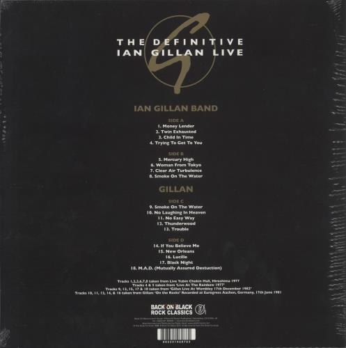 Ian Gillan The Definitive Ian Gillan Live - Red Vinyl - Sealed 2-LP vinyl record set (Double LP Album) UK GIL2LTH872777