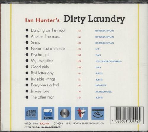 Ian Hunter Ian Hunter's Dirty Laundry CD album (CDLP) Norwegian IHUCDIA870870