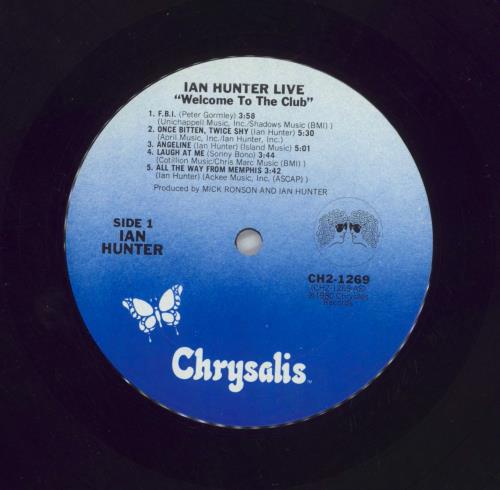 Ian Hunter Welcome To The Club - Ian Hunter Live 2-LP vinyl record set (Double LP Album) US IHU2LWE752189