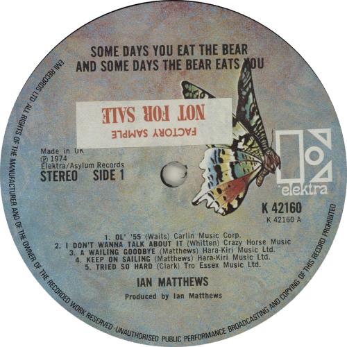 Ian Matthews Some Days You Eat The Bear - Factory Sample vinyl LP album (LP record) UK IAMLPSO382180