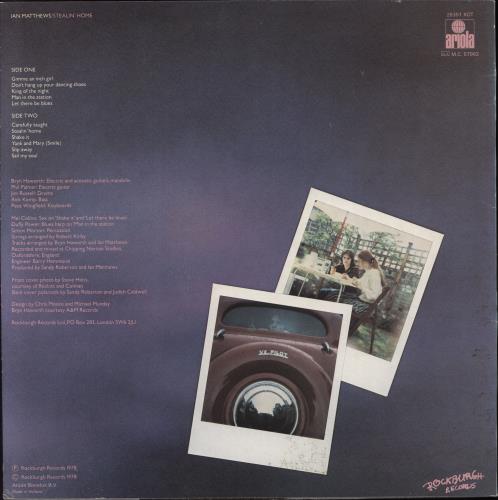 Ian Matthews Stealin' Home vinyl LP album (LP record) Dutch IAMLPST793231