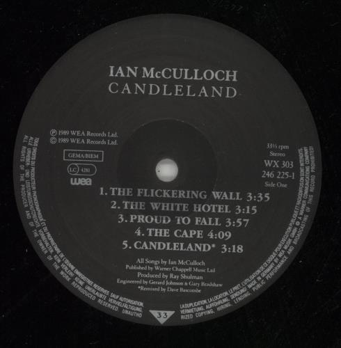 Ian McCulloch Candleland - VG vinyl LP album (LP record) UK IANLPCA869039