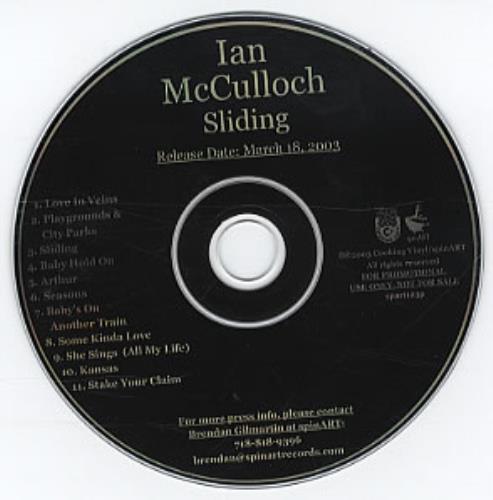 Ian McCulloch Slideling CD album (CDLP) US IANCDSL246370