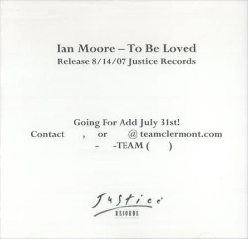 Ian Moore To Be Loved CD-R acetate US IB1CRTO423403
