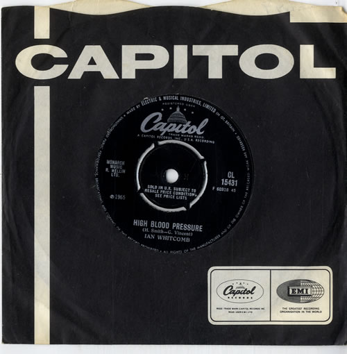 Ian Whitcomb High Blood Pressure 7" vinyl single (7 inch record / 45) UK IWB07HI615130
