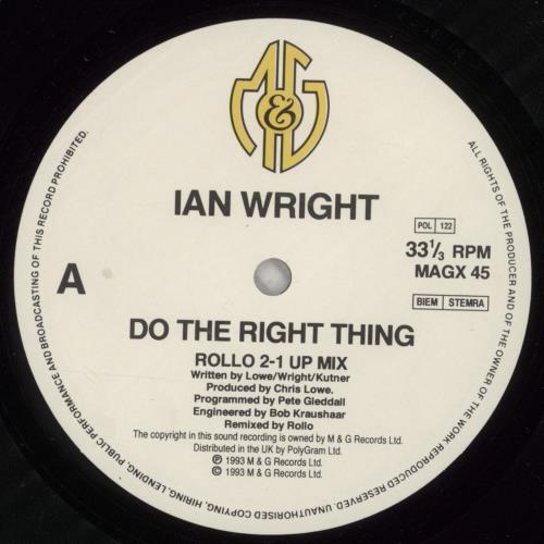 Ian Wright Do The Wright Thing 12" vinyl single (12 inch record / Maxi-single) UK IAW12DO76034