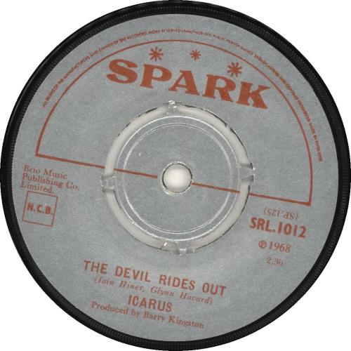 Icarus (60s) The Devil Rides Out 7" vinyl single (7 inch record / 45) UK QCA07TH689652