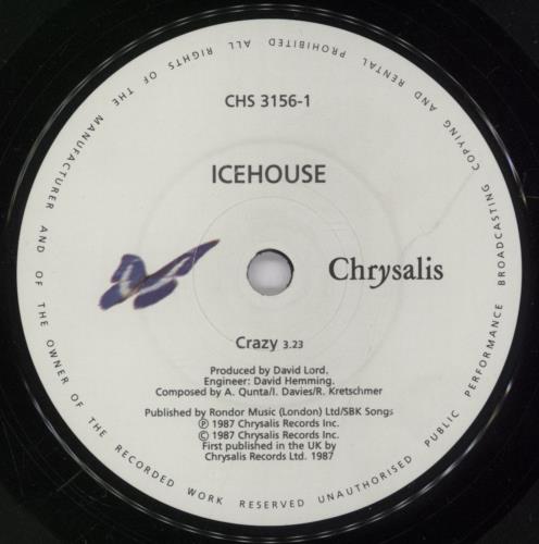 Icehouse Crazy 7" vinyl single (7 inch record / 45) UK ICE07CR100405