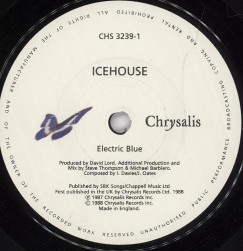 Icehouse Electric Blue 7" vinyl single (7 inch record / 45) UK ICE07EL76554
