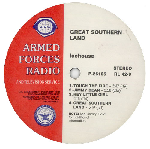 Icehouse Great Southern Land vinyl LP album (LP record) US ICELPGR507916