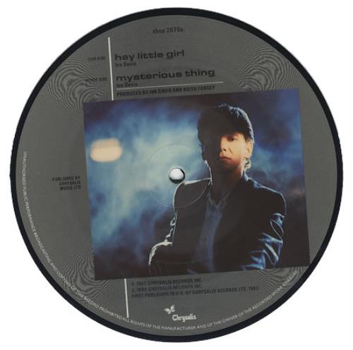 Icehouse Hey Little Girl 7" vinyl picture disc (7 inch picture disc single) UK ICE7PHE09079