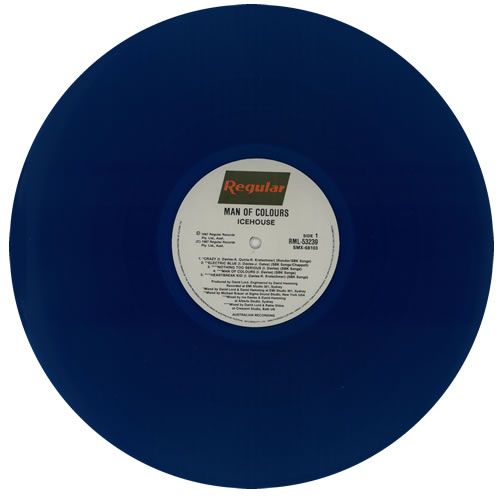 Icehouse Man Of Colours - Blue Vinyl vinyl LP album (LP record) Australian ICELPMA93089