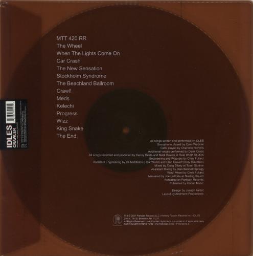 Idles Crawler - Amber Translucent Vinyl & PVC Sleeve - Sealed vinyl LP album (LP record) UK Q7LLPCR870488