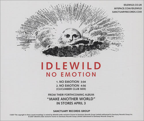 Idlewild No Emotion CD single (CD5 / 5") US IDWC5NO429231