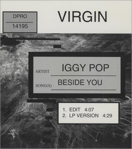 Iggy Pop Beside You CD single (CD5 / 5") US IGGC5BE89132