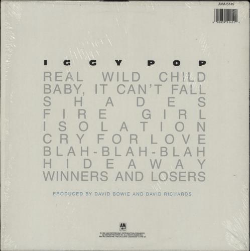 Iggy Pop Blah Blah Blah - Shrink vinyl LP album (LP record) UK IGGLPBL751690