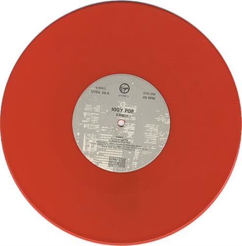 Iggy Pop Candy - Red Vinyl 10" vinyl single (10 inch record) UK IGG10CA13631