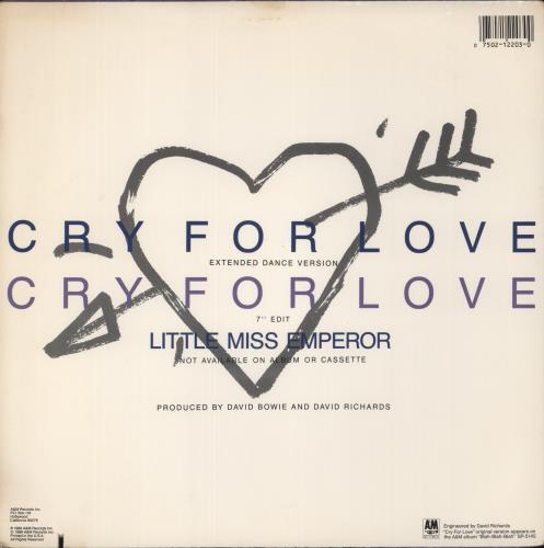 Iggy Pop Cry For Love 12" vinyl single (12 inch record / Maxi-single) US IGG12CR347106