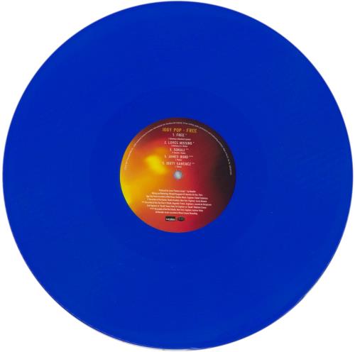 Iggy Pop Free - Sea Blue Vinyl - Hype-sticker vinyl LP album (LP record) UK IGGLPFR868850