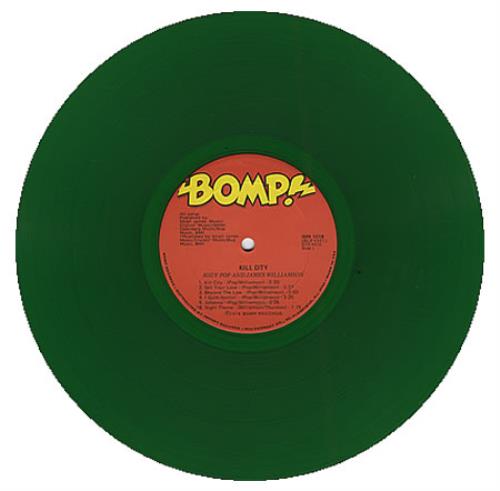 Iggy Pop Kill City - Green vinyl vinyl LP album (LP record) US IGGLPKI400360