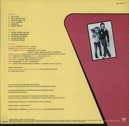Iggy Pop Kill City - White Vinyl vinyl LP album (LP record) German IGGLPKI422036