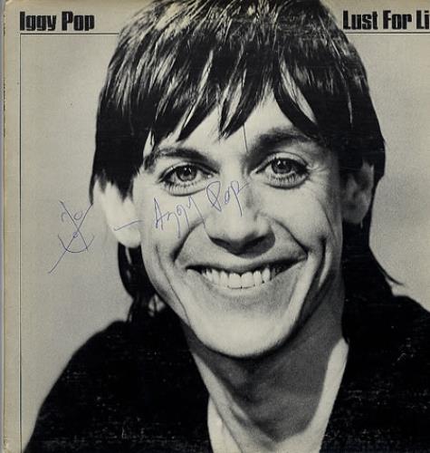 Iggy Pop Lust For Life - Autographed vinyl LP album (LP record) US IGGLPLU347133