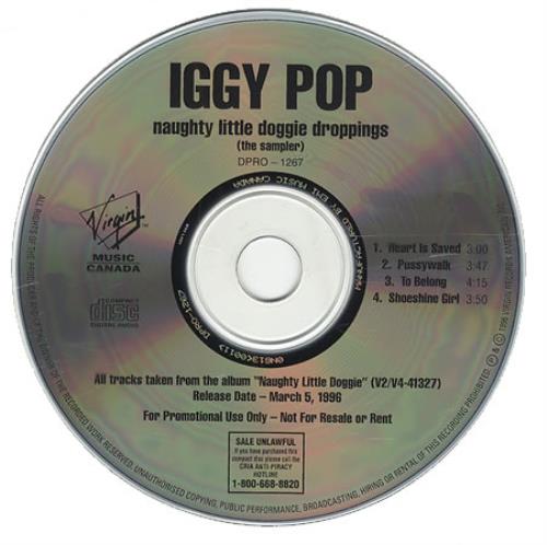 Iggy Pop Naughty Little Doggie Droppings (The Sampler) CD single (CD5 / 5") Canadian IGGC5NA227991