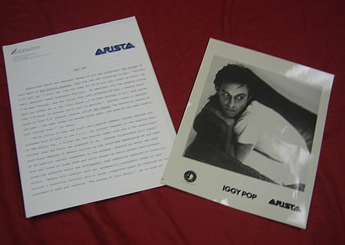 Iggy Pop New Values media press pack US IGGPPNE340385