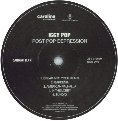 Iggy Pop Post Pop Depression: Deluxe - 180 Gram + Gatefold vinyl LP album (LP record) UK IGGLPPO865718