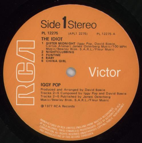 Iggy Pop The Idiot - 1st - EX vinyl LP album (LP record) UK IGGLPTH776776