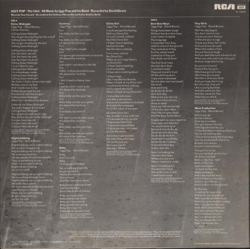 Iggy Pop The Idiot - 1st - EX vinyl LP album (LP record) UK IGGLPTH776776
